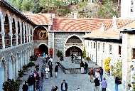 Kykkos Monastery courtyard.